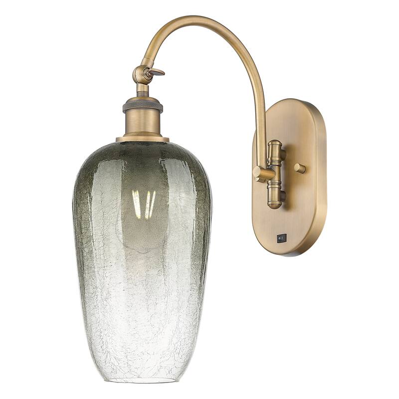 Innovations Lighting Endless Possibilities Ballston - Brookhaven Flute - 1 Light 7" Swiveling Sconce - Slate/Brushed Brass
