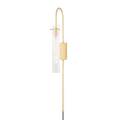 Mitzi by Hudson Valley Nettie 1-light LED Wall Sconce with Clear Glass