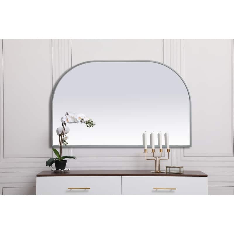Indigo Home Metal Frame Arch Mirror 39x24 Inch