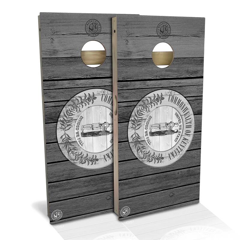 Kentucky Flag Rustic Outdoor Cornhole Board Set - All-Weather 2x4 - NO Accessories