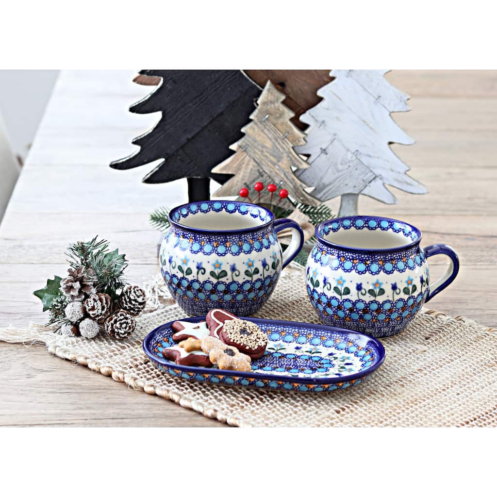 Blue Rose Polish Pottery 56 Vena Bubble Soup Mug