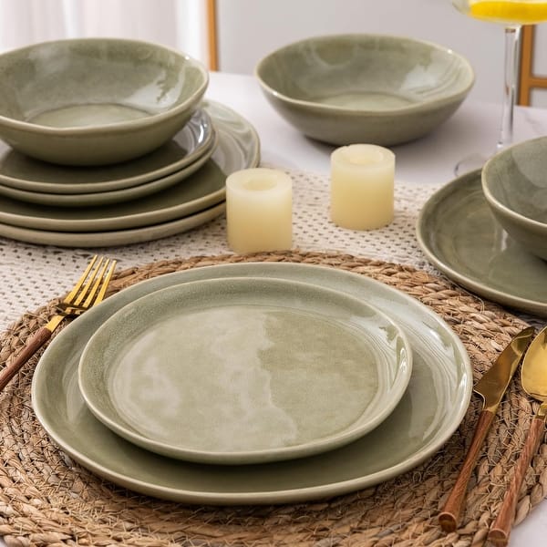 Ceramic Dinnerware Sets,Reactive Glaze Plates and Bowls Sets - Bed Bath & Beyond