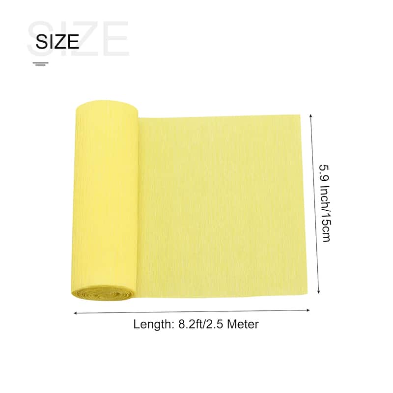 Crepe Paper Roll Crepe Paper Decoration 8.2ft Long 5.9 Inch Wide - Yellow
