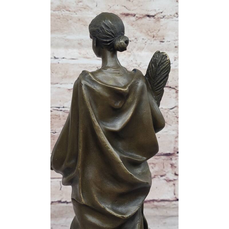 100 Percent Solid Bronze Fortuna Roman Of Fortune Statue Hot Cast Signed Artwork Decor