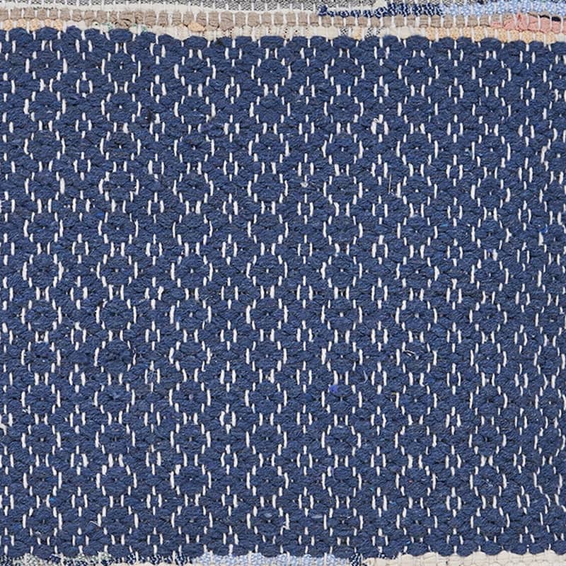 HomeRoots 18" X 18" Blue White Red And Yellow 100% Cotton Striped Zippered Pillow