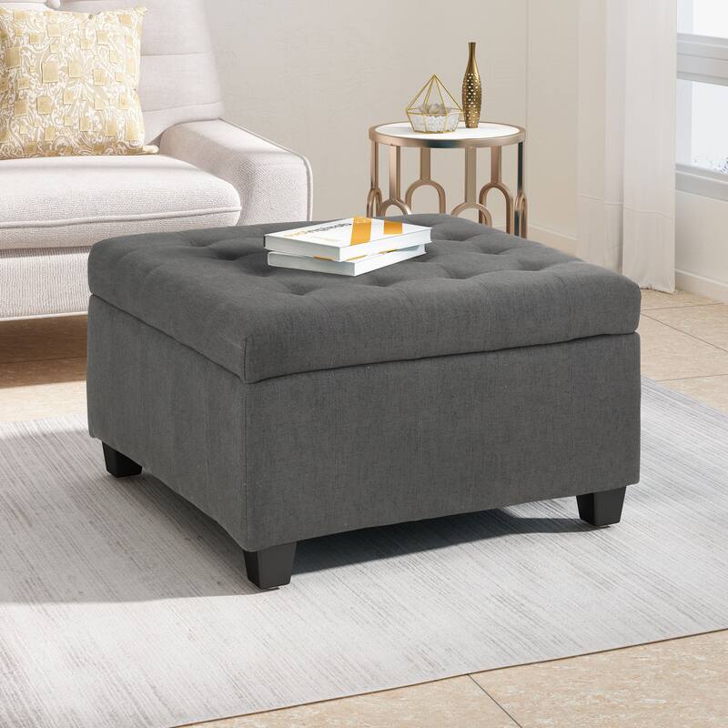 ISABELLA Upholstered Ottoman - Elegant Accent Furniture for Modern Homes