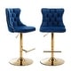 preview thumbnail 110 of 125, Velvet Upholstered Nailheads Tufted Swivel Bar Stools (Set of 6)