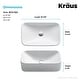preview thumbnail 15 of 33, Kraus Elavo 19 inch Rectangle Porcelain Ceramic Vessel Bathroom Sink