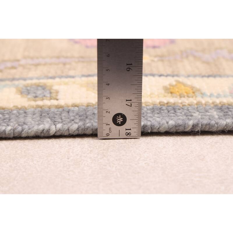 ECARPETGALLERY Hand-knotted Modern Oushak Charcoal Wool Rug - 5'6 x 8'6