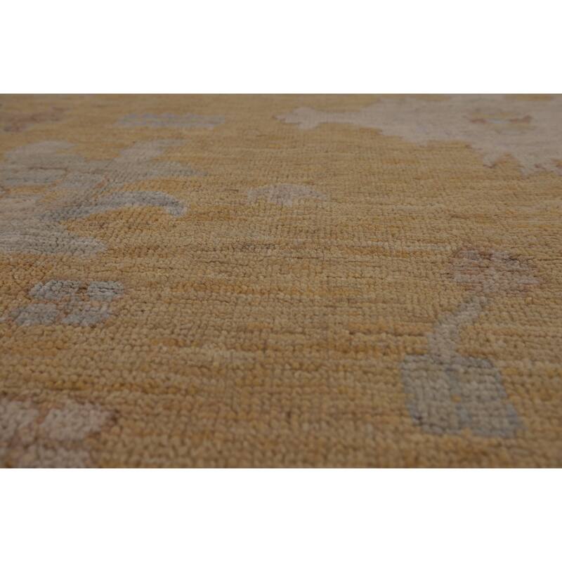 Vegetable Dye Oushak Turkish Large Rug Handmade Oriental Wool Carpet - 10'5"x 13'10"