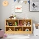 preview thumbnail 25 of 36, Costway Kids 2-Shelf Bookcase 5-Cube Wood Toy Storage Cabinet