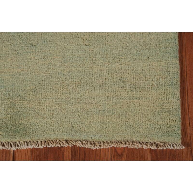 Modern Gabbeh Runner Rug Hand-Knotted Living Room Wool Carpet - 2'6" x 9'6"