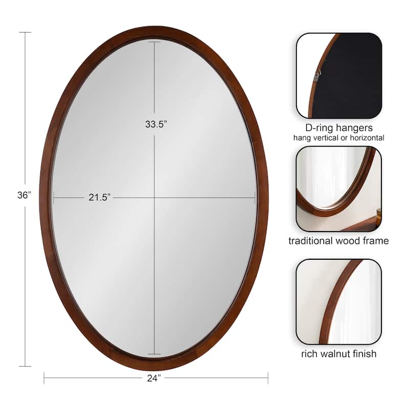 Kate and Laurel Hogan Oval Framed Wall Mirror