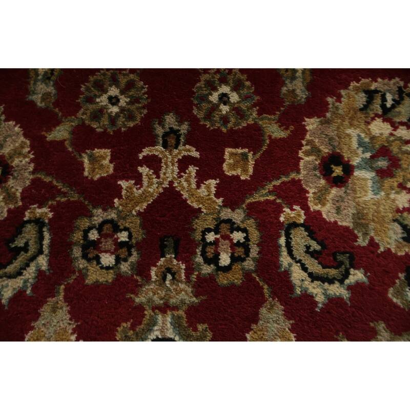 Hand Knotted Oriental 100% Wool Carpet Traditional Floral Red Agra Area Rug - 6' 5'' X 4' 2''