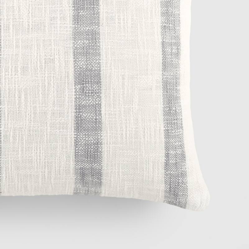 Yarn-Dyed Cotton Decor Throw Pillow in Awning Stripe