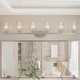 preview thumbnail 52 of 64, Acroma Modern Bathroom Vanity Light Art Glass Wall Sconce 6-light/Nickel