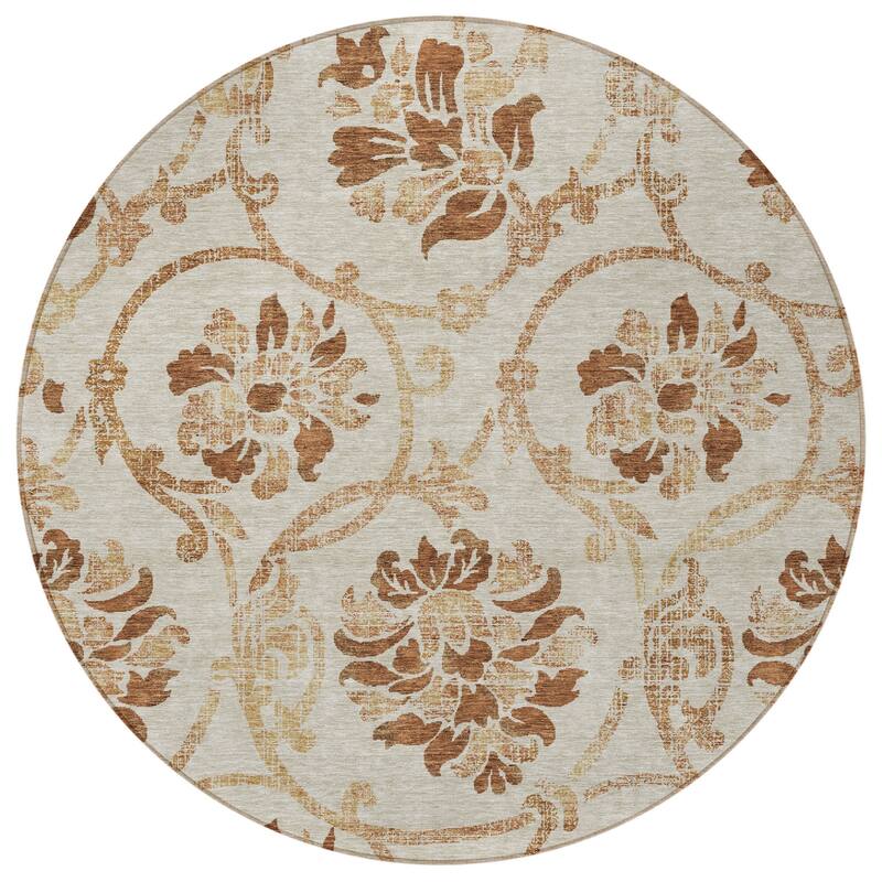 HomeRoots Floral Traditional Rectangle Outdoor Rug