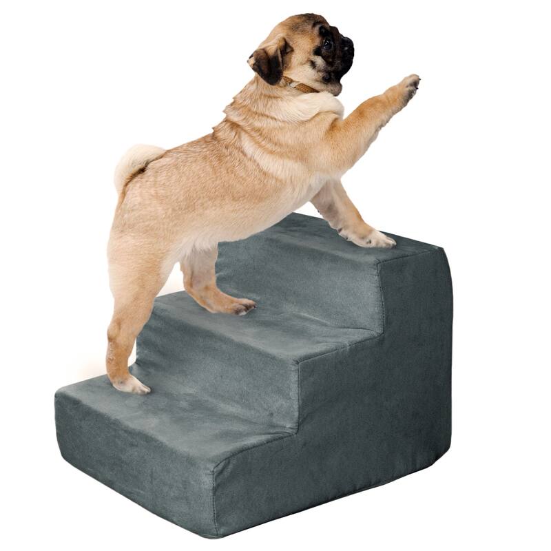 Petmaker 3-Step Pet Stairs with Removable Zippered Microfiber Cover