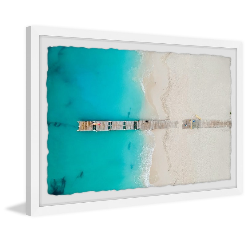 'Sea Dock' Framed Painting Print