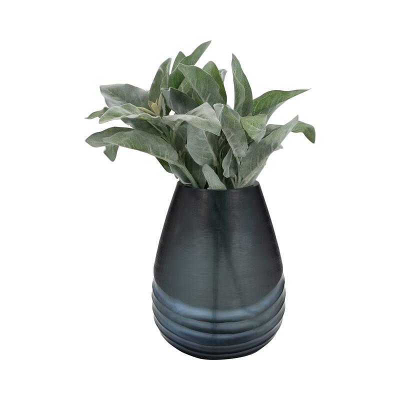 Sagebrook Home Ceramic Vase, Soothing Blue, Medium Size, Decorative Vases, Perfect for Modern Living Spaces
