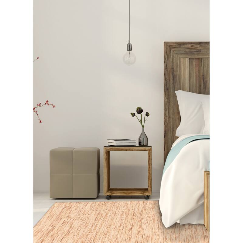 ECARPETGALLERY Braid weave Sienna Cream Wool Rug - 5'1 x 7'8