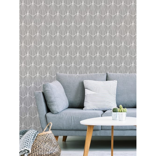 NuWallpaper Grey Dorset Peel & Stick Wallpaper