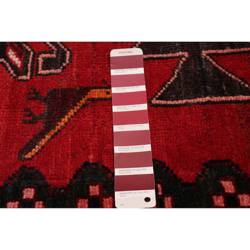 ECARPETGALLERY Hand-knotted Anadol Red Wool Rug - 3'4 x 9'10