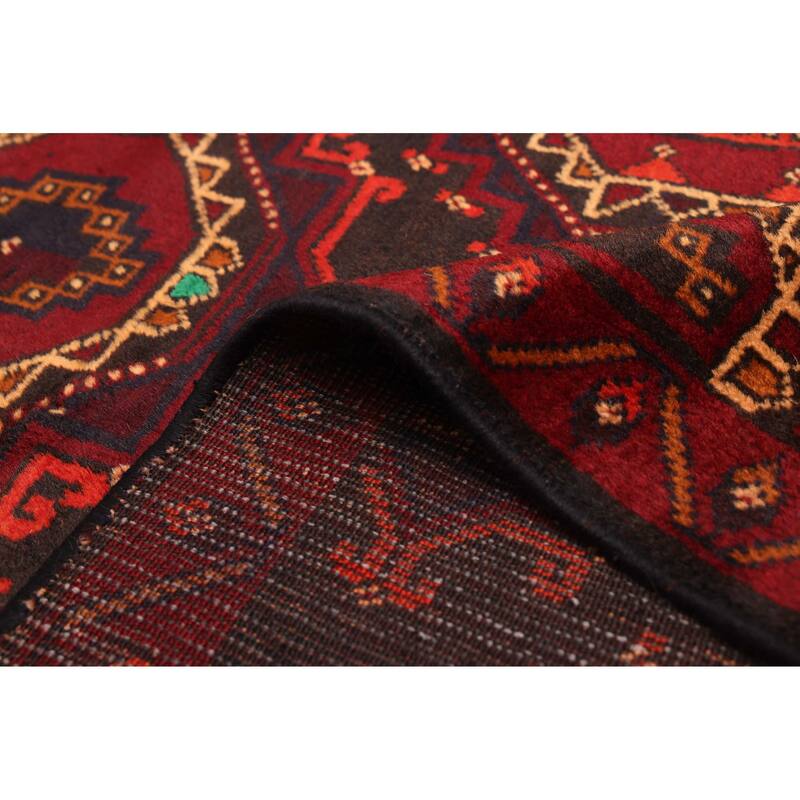 ECARPETGALLERY Hand-knotted Teimani Black, Red Wool Rug - 3'7 x 5'9