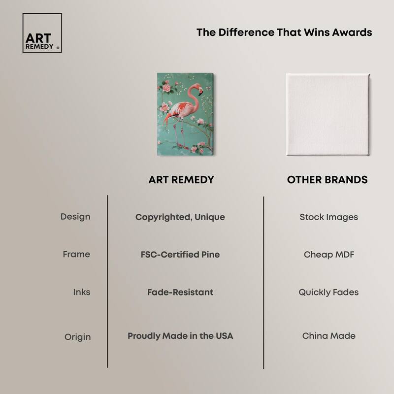 Flamingo's Fable Canvas by Art Remedy, Gallery Wrapped