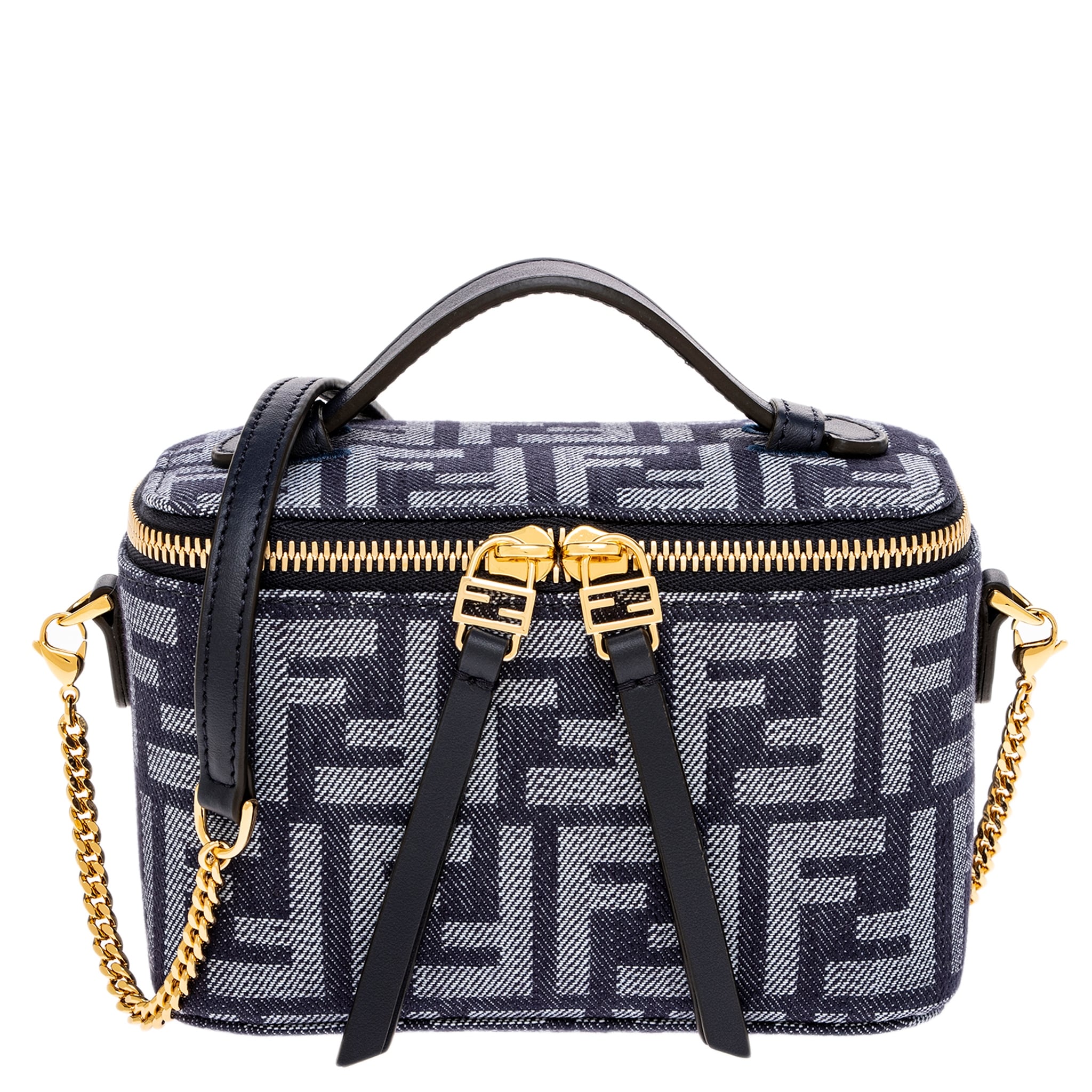 専用 Jacquard Vanity Bag Fendi Vanity Bag in Denim-effect Jacquard - Overstock - 44141209