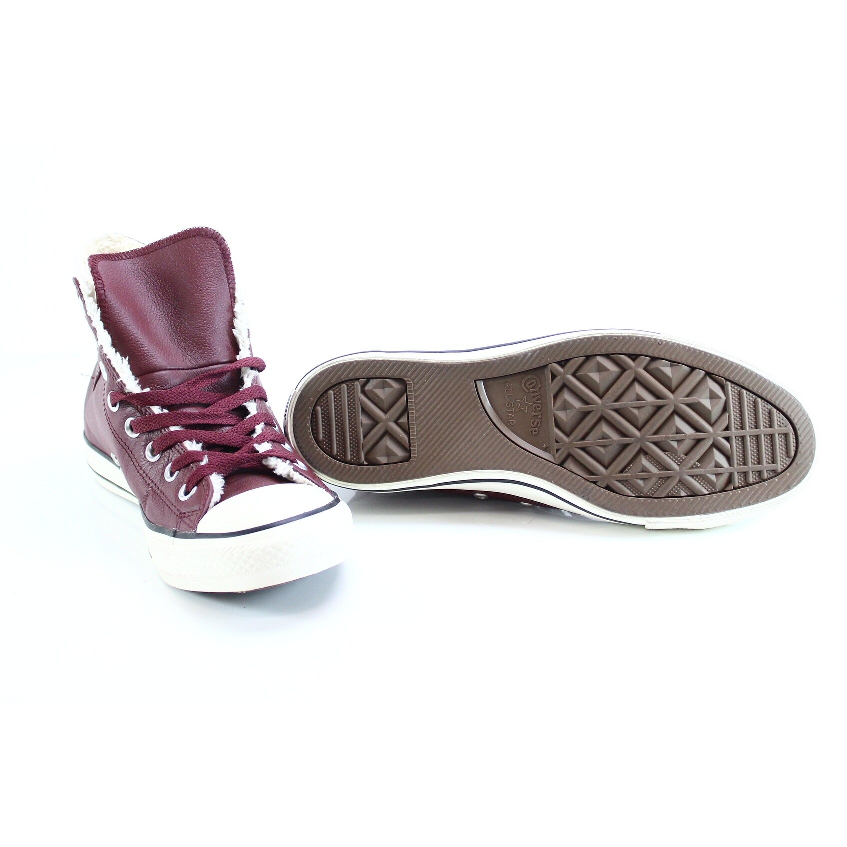 converse leather purple