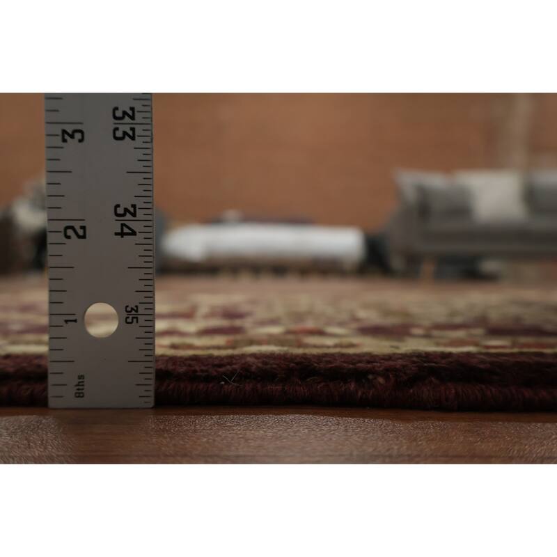 Hand Knotted Oriental 100% Wool Carpet Traditional All-Over Brown Peshawar Area Rug - 3' 1'' X 2' 0''