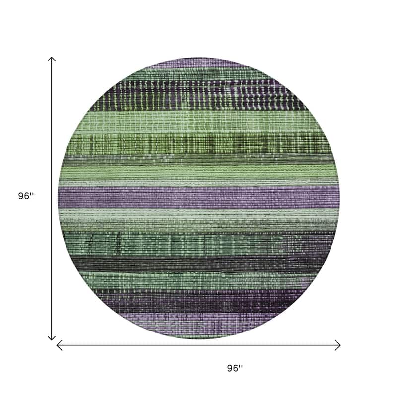 HomeRoots Striped Transitional Rectangle Outdoor Rug