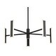 preview thumbnail 1 of 4, Kovacs P1415-L Edge 5 Light 25" Wide LED Abstract Chandelier Coal