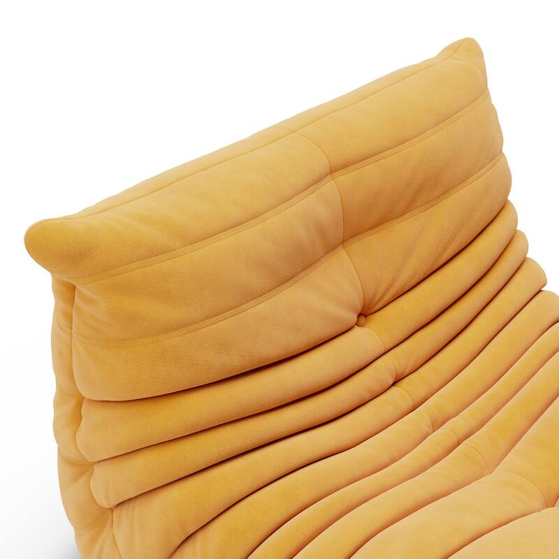 Suede Lazy Floor Accent Bean Bag Caterpillar Sofa for Living Room