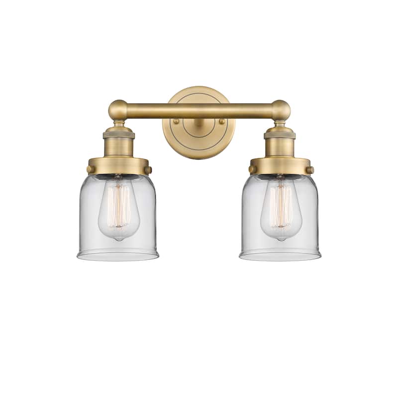 Innovations Lighting 616-2W-10-16 Bell Vanity Bell 2 Light 16" Wide - Brushed Brass / Clear