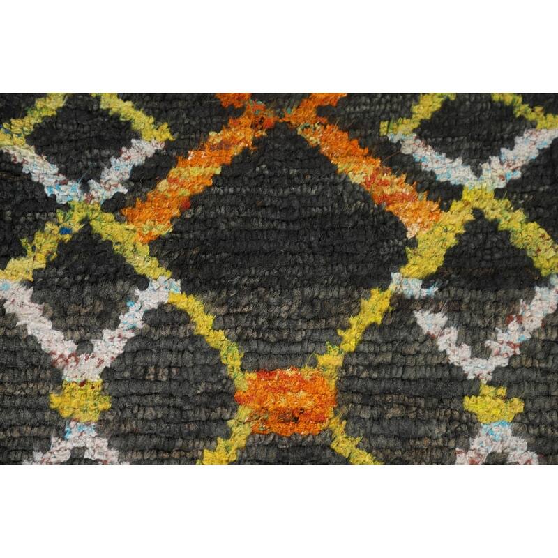 Trellis Moroccan Indian Area Rug Handmade Jute Carpet - 5'7"x 8'8"
