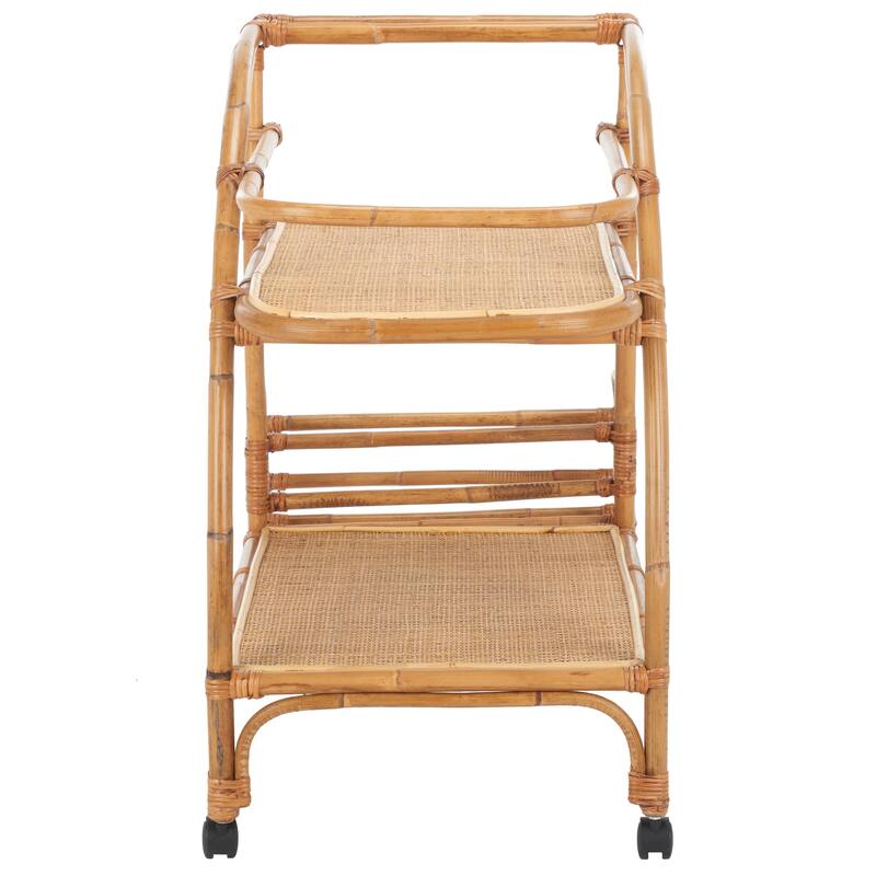 SAFAVIEH Texas 2-Tier Bar Cart - 29" W x 18" D x 28" H - 29Wx18Dx28H