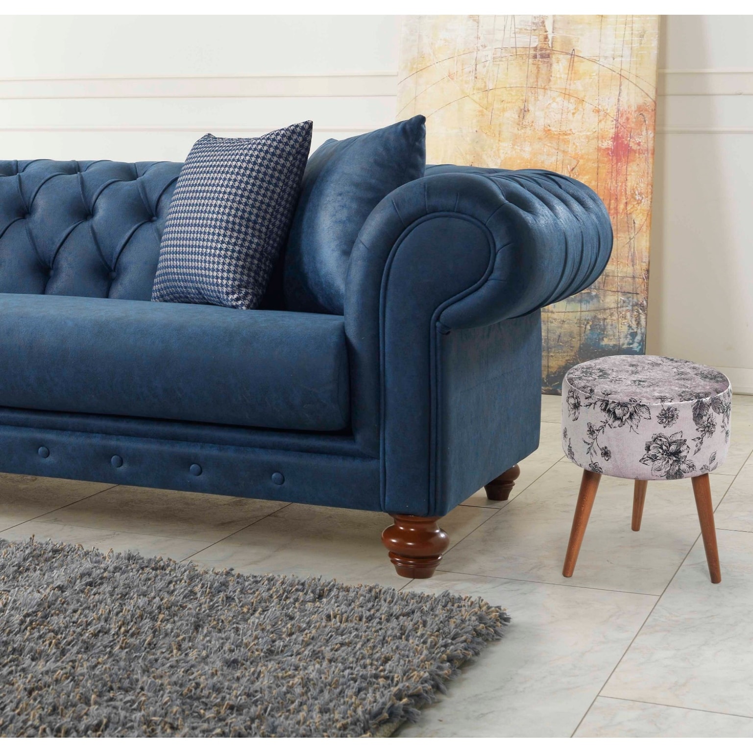 Flora Ottoman 101 Brown