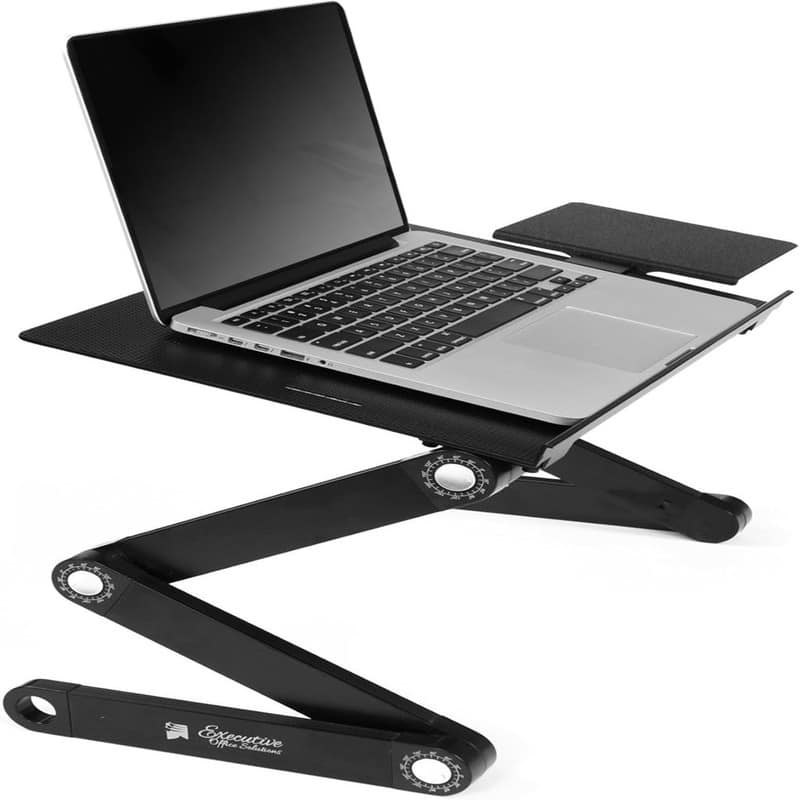 Portable Adjustable Aluminum Laptop Desk - Black