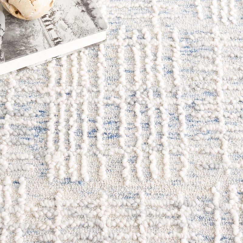 SAFAVIEH Handmade Abstract Anoek Checkered Wool Rug