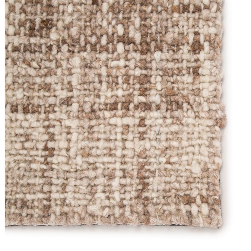 Juniper Home Cambridge Collection Basket Weave and Tweed Design Wool Area Rug