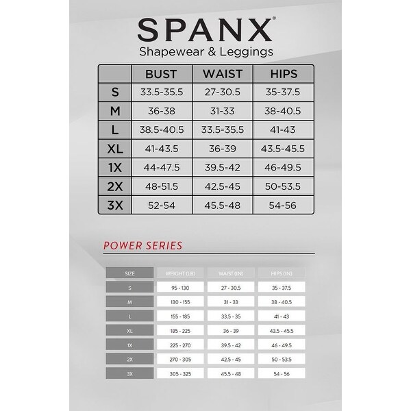 Spanx Camisole Size Chart