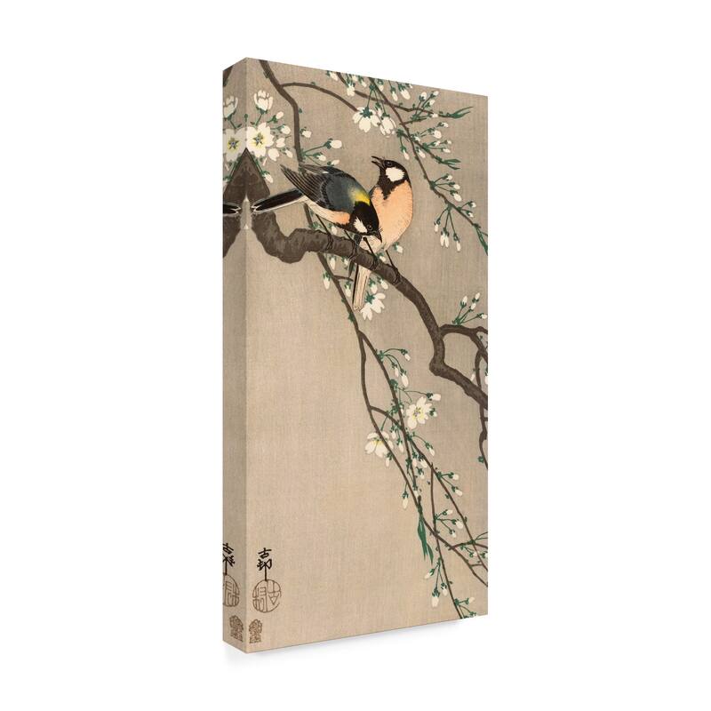 Ohara Koson 'Songbirds On Cherry Branch 1900 To 1910' Canvas Art