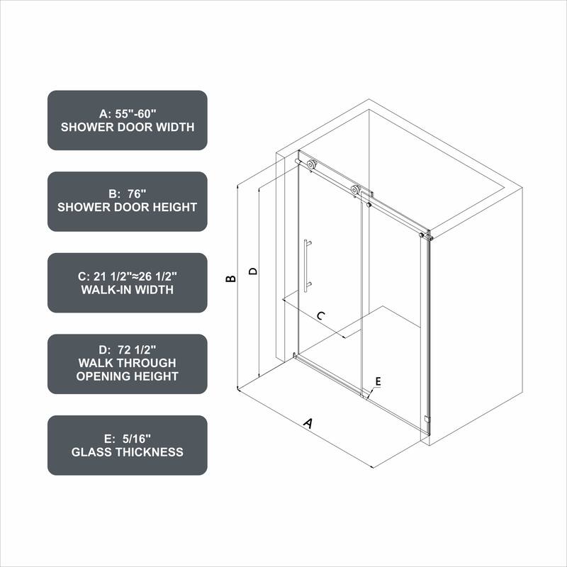 Frameless single-slide sliding shower door with adjustable soft-close feature
