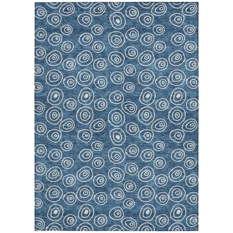 HomeRoots Geometric Transitional Rectangle Outdoor Rug
