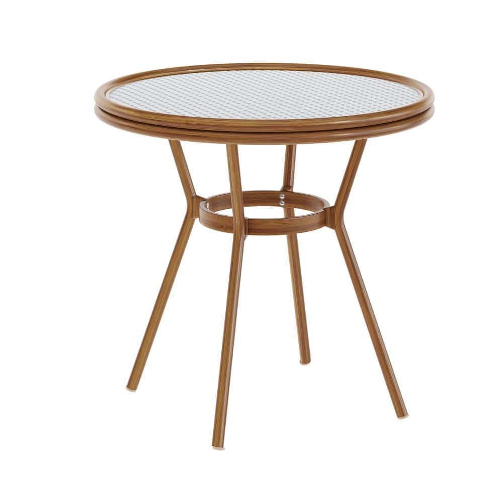 Option White & Navy Rattan/Natural Frame