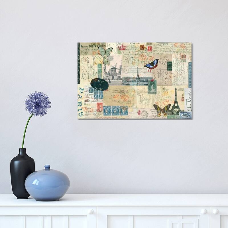 iCanvas "Postcards Of Paris I" by Sandy Lloyd Canvas Print - 12x18x1.5