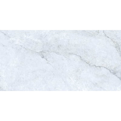 Beau 24x48 Polished Marble Look Porcelain Tile - Floor & Wall - Large Format