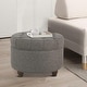 preview thumbnail 7 of 5, Fabric Upholstered Wooden Ottoman with Tufted Lift Off Lid Storage, Dark Gray
